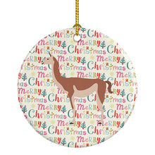 Load image into Gallery viewer, Guanaco Christmas Ceramic Ornament