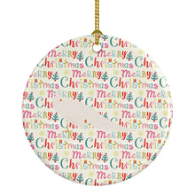 Load image into Gallery viewer, White Peacock Peafowl Christmas Ceramic Ornament