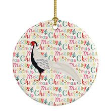 Load image into Gallery viewer, Silver Pheasant Christmas Ceramic Ornament