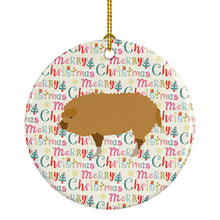 Load image into Gallery viewer, Hungarian Mangalica Pig Christmas Ceramic Ornament