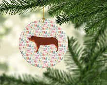 Load image into Gallery viewer, Duroc Pig Christmas Ceramic Ornament