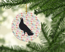 Load image into Gallery viewer, Budapest Highflyer Pigeon Christmas Ceramic Ornament