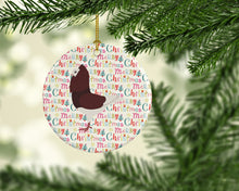 Load image into Gallery viewer, Capuchin Red Pigeon Christmas Ceramic Ornament
