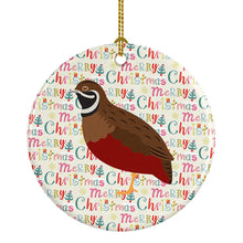 Load image into Gallery viewer, Chinese Painted or King Quail Christmas Ceramic Ornament