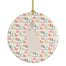 Load image into Gallery viewer, New Zealand White Rabbit Christmas Ceramic Ornament