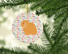 Load image into Gallery viewer, Holland Lop Rabbit Christmas Ceramic Ornament