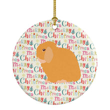 Load image into Gallery viewer, Holland Lop Rabbit Christmas Ceramic Ornament