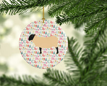 Load image into Gallery viewer, Suffolk Sheep Christmas Ceramic Ornament