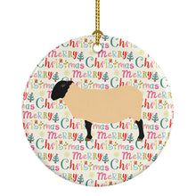 Load image into Gallery viewer, Suffolk Sheep Christmas Ceramic Ornament