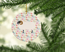 Load image into Gallery viewer, Scottish Blackface Sheep Christmas Ceramic Ornament