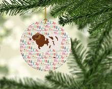 Load image into Gallery viewer, Jacob Sheep Christmas Ceramic Ornament