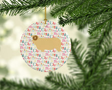 Load image into Gallery viewer, Horned Dorset Sheep Christmas Ceramic Ornament