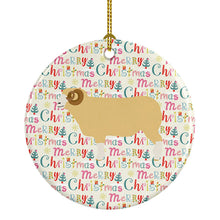 Load image into Gallery viewer, Horned Dorset Sheep Christmas Ceramic Ornament
