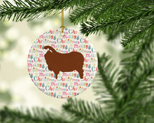 Load image into Gallery viewer, Merino Sheep Christmas Ceramic Ornament