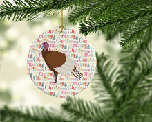 Load image into Gallery viewer, Bourbon Red Turkey Hen Christmas Ceramic Ornament