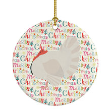 Load image into Gallery viewer, White Holland Turkey Christmas Ceramic Ornament