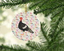 Load image into Gallery viewer, Marragansett Turkey Christmas Ceramic Ornament