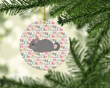 Load image into Gallery viewer, Agouti Chinchilla Christmas Ceramic Ornament