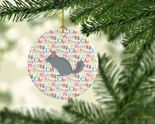 Load image into Gallery viewer, Foggy Chinchilla Christmas Ceramic Ornament