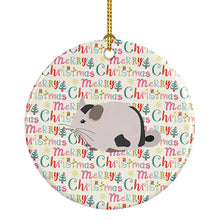 Load image into Gallery viewer, Mosaic Chinchilla Christmas Ceramic Ornament