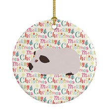 Load image into Gallery viewer, Himalayan Guinea Pig Christmas Ceramic Ornament