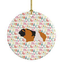 Load image into Gallery viewer, Rex Guinea Pig Christmas Ceramic Ornament