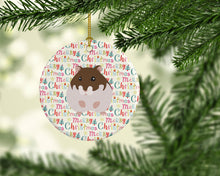 Load image into Gallery viewer, Dzungarian Hamster Christmas Ceramic Ornament