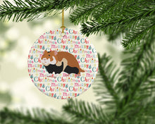Load image into Gallery viewer, European Hamster Christmas Ceramic Ornament