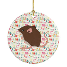 Load image into Gallery viewer, Baby Mouse Christmas Ceramic Ornament