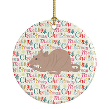 Load image into Gallery viewer, Fuzz Rat Christmas Ceramic Ornament