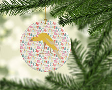Load image into Gallery viewer, Belgian Hunchback Canary Christmas Ceramic Ornament
