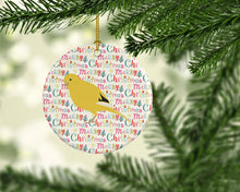 Load image into Gallery viewer, Border Canary Christmas Ceramic Ornament