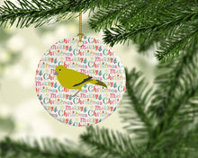 Load image into Gallery viewer, London Canary Christmas Ceramic Ornament