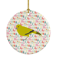 Load image into Gallery viewer, London Canary Christmas Ceramic Ornament