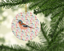 Load image into Gallery viewer, Finch Christmas Ceramic Ornament