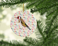 Load image into Gallery viewer, Goldfinch Christmas Ceramic Ornament