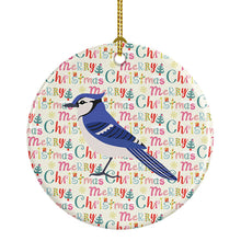 Load image into Gallery viewer, Jay Bird Christmas Ceramic Ornament