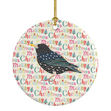 Load image into Gallery viewer, Starling Christmas Ceramic Ornament