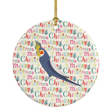 Load image into Gallery viewer, Cockatiel Christmas Ceramic Ornament