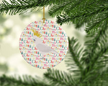 Load image into Gallery viewer, Cockatoo Christmas Ceramic Ornament