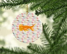 Load image into Gallery viewer, Bubble Eyed Goldfish Christmas Ceramic Ornament