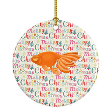 Load image into Gallery viewer, Celestial Eye Goldfish Christmas Ceramic Ornament