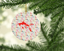 Load image into Gallery viewer, Comet Goldfish Christmas Ceramic Ornament