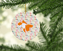 Load image into Gallery viewer, Oranda Red Cap Goldfish Christmas Ceramic Ornament