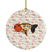 Load image into Gallery viewer, Ranchu Goldfish Christmas Ceramic Ornament
