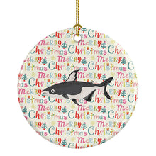 Load image into Gallery viewer, Iridescent Shark Christmas Ceramic Ornament