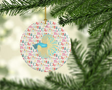 Load image into Gallery viewer, Elephant Ear Betta Christmas Ceramic Ornament