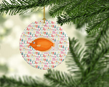 Load image into Gallery viewer, Kissing Gourami Christmas Ceramic Ornament