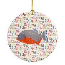Load image into Gallery viewer, Piranha Christmas Ceramic Ornament