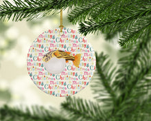 Load image into Gallery viewer, Puffer Fish Christmas Ceramic Ornament